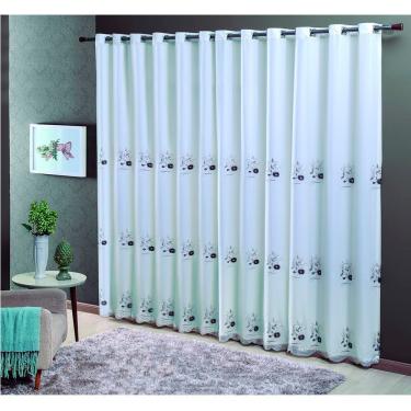 Imagem de Cortina Dupla Doha Cinza 24 Ilhoses 300x250cm Sultan