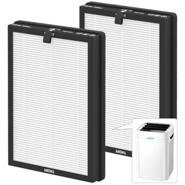 Imagem de Pacote com 2 filtros de substituição K1 compatíveis com purificador de ar LUNINO K1, filtros de dupla face para casa grande sala de até 2600 pés², H13 True HEPA e filtro de carvão ativado