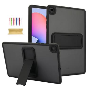 Imagem de Dteck Capa para tablet Samsung Galaxy Tab S6 Lite de 10,4 polegadas (SM-P620/P613/P610) 2024/2022/2020 com traseira transparente e suporte, capa traseira transparente com ajuste fino, leve, com