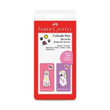 Imagem de Borracha Colorida Pets Rosa E Roxa - FABER-CASTELL