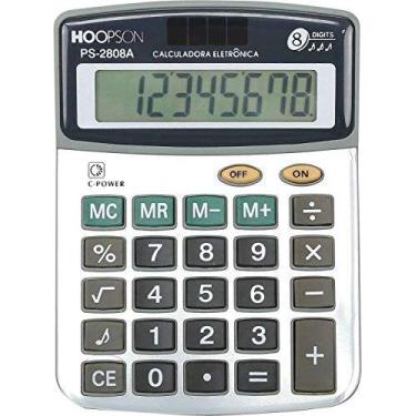 Imagem de Calculadora De Mesa 8Digitos Bateria/Solar Prata - MERCORIENTAL