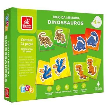 Imagem de Jogo Da Memoria Em Madeira Dinossauros 24Pcs - BRINC. DE CRIANCA