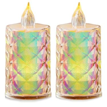 Imagem de AYMXZT Pacote com 24 luzes de chá sem chamas operadas por bateria (vida útil da bateria mais de 200 horas) luzes decorativas de mesa para centro de mesa de Halloween/festa de Natal (24 peças branco