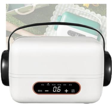 Imagem de Marmita EléTrica AutomáTica Lancheira aquecida de grande capacidade, com visor de temperatura e autoaquecimento sem injeção de água para carro, caminhão e escritório