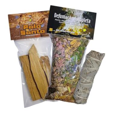 Imagem de Palo Santo 50g - Defumação Completa 7 Ervas - Bastão de Sálvia Branca