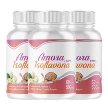 Imagem de Kit 180 Cápsulas Amora Isofla vona e Vitamina C - NS SUPLEMENTOS