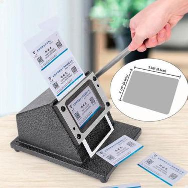 Imagem de Cortador Para Cartão Crachá Pvc De Mesa Manual Aço Lorben