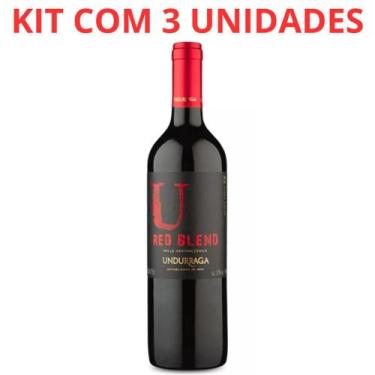 Imagem de Vinho u undurraga valle central red blend 750ml tto  kit c/3