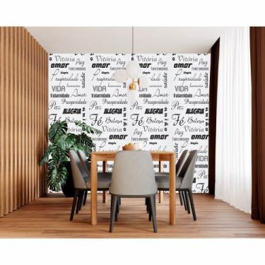 Imagem de Papel De Parede Adesivo Lavável Casual 11 - Fabrika de Festa, Preto E 