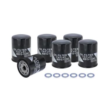 Imagem de Kefly Filtros de óleo de motor 90915-YZZN3 90915-10010 serve para Toyota 2022-2025 Tundra 2023-2025 Sequoia Lexus 2018-2023 LS500 2022-2024 LX600 (6 peças)