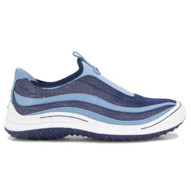 Imagem de Jambu Hope - Sapatos desportivos casuais para mulher, design à base de plantas, cinza, azul, 40.5