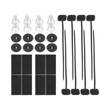 Imagem de SCUARI Laços de zíper para ventilador de radiador de carro, acessórios de carro, ventilador de radiador elétrico, kit de instalação compatível com ventilador de suspensão de radiador, adequado para