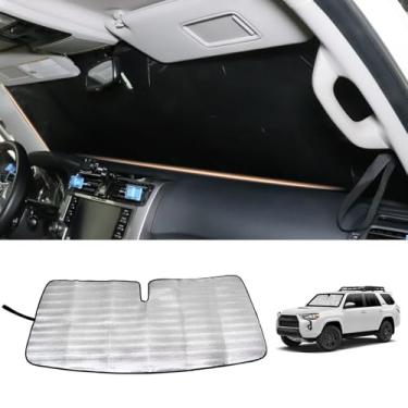 Imagem de JHD-TOGO Para-brisa Protetor solar compatível com Toyota 4Runner Acessórios 2010-2020 Capa bloqueadora solar de janela frontal Folha de alumínio
