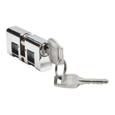 Imagem de 2X Cilindro Miolo 53Mm Tambor Fechadura Soprano Cromado 2Cha