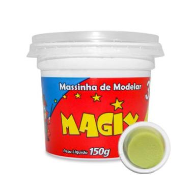 Imagem de Pote Massinha De Modelar Infantil Escolar Atoxica Magix 150g, Amarelo