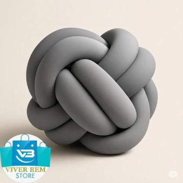 Imagem de Almofada macia no escandinavo nozinho luxo - Viver Bem Estar, Cinza cl