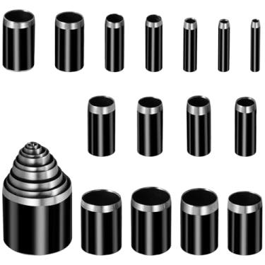 Imagem de Conjunto de ferramentas de corte de círculo de couro, 25 peças, ferramenta de perfuração de couro de longa duração, aço carbono, perfurador, multifuncional, para artesanato artesanal