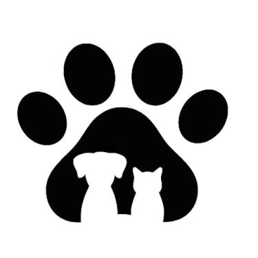 Imagem de Adesivo de vinil decalque NOK animais de estimação gato e cachorro com estampa de pata | Laptop de carros caminhões | Preto | 14 x 12 cm | NOK2339