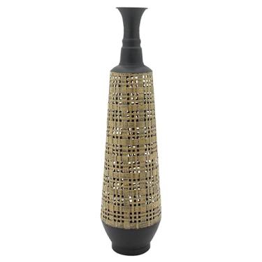 Imagem de D VASO DE METAL PRETO E BEGE