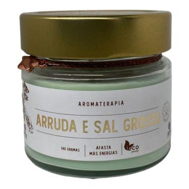 Imagem de Vela Perfume Arruda Com Sal Grosso Aromas Atria Indiana 140g