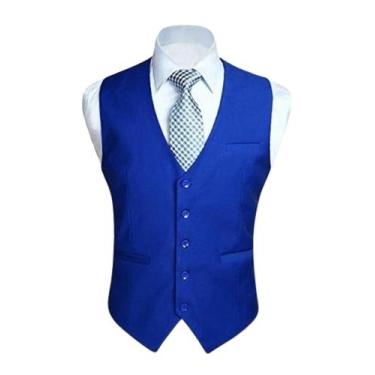 Imagem de Colete Social Masculino Linha Top Premium - Fressart, Azul, EXG