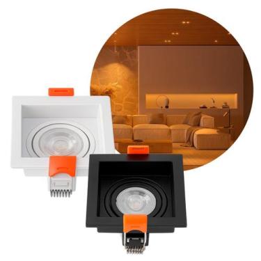 Imagem de Spot Luminária de Teto Quadrado Embutir Loyo p/ LED MR11 Nordecor ST32