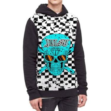 Imagem de Moletom Com Capuz Caveira Skull  Ref:488 - smoke, Preto, GG