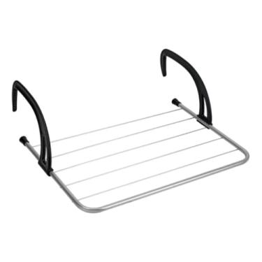 Imagem de Varal de Roupas para Varanda, Dobrável, 52 cm x 35 cm, Capacidade 3,5 kg, Cinza