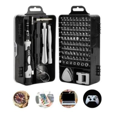 Imagem de Kit Ferramentas Chaves 115 Peças Reparo Celular Eletrônicos