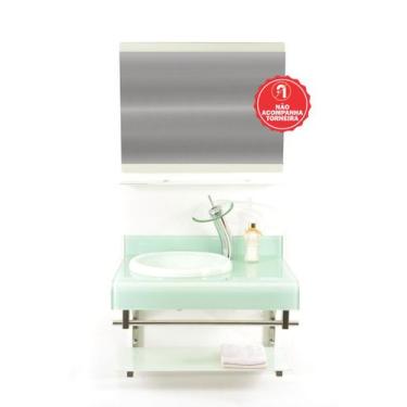 Imagem de Gabinete de Vidro 70cm para Banheiro Espanha - EKASA, Branco