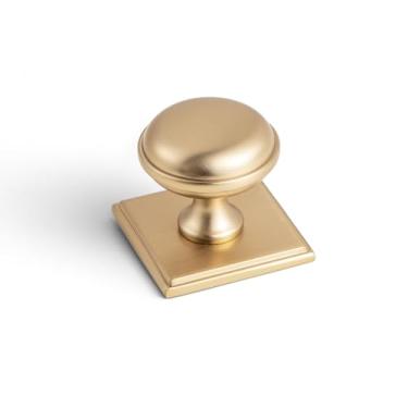 Imagem de Goo-Ki Puxadores de gaveta de bronze champanhe com placa traseira ferragens de armário de liga de zinco - Pacote com 2 puxadores de orifício único/barra de parafuso com espaçador para cozinha