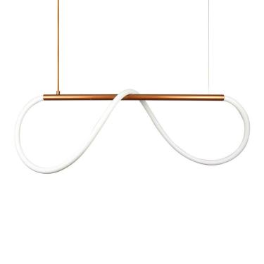 Imagem de Lustre Design Moderno Rope 38w - Silicon Led 6000k - Bronze
