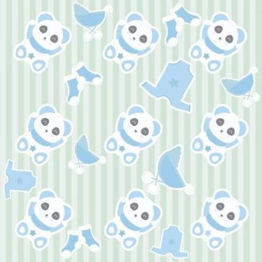 Imagem de Papel De Parede Infantil Ursinho Menino