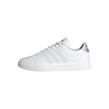 Imagem de adidas Tênis feminino Advantage 2.0, Branco/cinza/prata metálico, 36