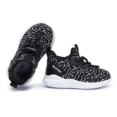 Imagem de BMCiTYBM Sapatos para bebês meninos e meninas antiderrapantes First Walkers 6 9 12 18 24 meses, 9 - Preto, 18-24 Months Toddler