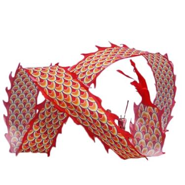 Imagem de Square Dance Cinto de dança de dragão de meia-idade e idosos, cinto de dança de dragão, adequado para esportes e atividades culturais adereços de desempenho (Rojo, 10M)