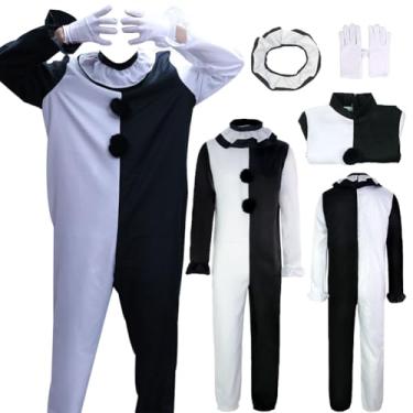 Imagem de QQJVIYSI Roupas de fantasia de anime cosplay anime preto e branco terno de Halloween, A, P