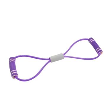 Imagem de oshhni Faixa Elástica de Resistência em Formato de 8, Corda de Tração com Alças Antiderrapantes para Homens e Mulheres, Faixa de Exercícios, Corda Elástica, Violento