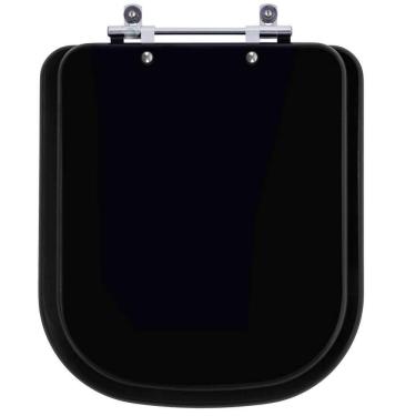 Imagem de Assento Sanitário Debba Matte Black Para Vaso Roca