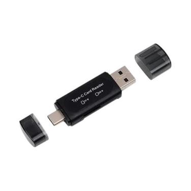 Imagem de Leitor De Cartão USB Tipo-C 4 Em 1 Preto Armazenamento Externo Para Pe