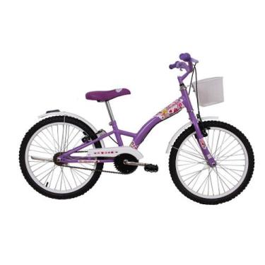Imagem de Bicicleta Feminina Aro 20 Fashion com Cestinha Violeta - Dalannio Bike