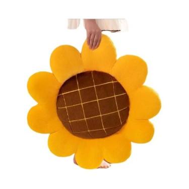 Imagem de Almofada De Chão Em Forma De Girassol, Almofada De Pelúcia, Decoração 