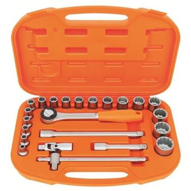 Imagem de Jogo soquete estriado encaixe 1/2 8 - 32mm 22peças 44833/222 tramontin