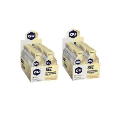 Imagem de GU Energy Gel Baunilha 80mg cafeína 48 sachês (24+24) Combo - GU, Baun