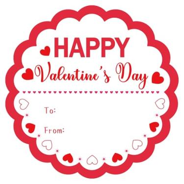 Imagem de Alynta Adesivos de Feliz Dia dos Namorados - 5 cm, 60 peças, adesivos de presente de dia dos namorados, adesivos de coração para selos de envelopes, cartões, decorações de dia dos namorados (vermelho)