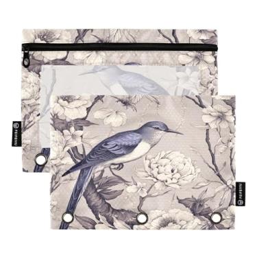Imagem de Wassud Bird Pacote com 2 pastas para fichário com 3 furos, pasta organizadora de arquivos para casa, escritório