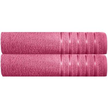 Imagem de Kit 2 Toalhas Banhão 100% Algodão 90X150 cm Teka Comfort, Pink