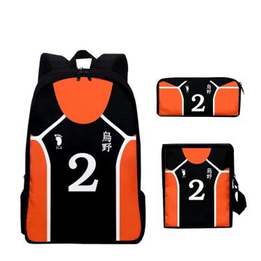 Imagem de Conjunto de mochilas Haikyuuss Anime School, 3 peças para crianças e crianças