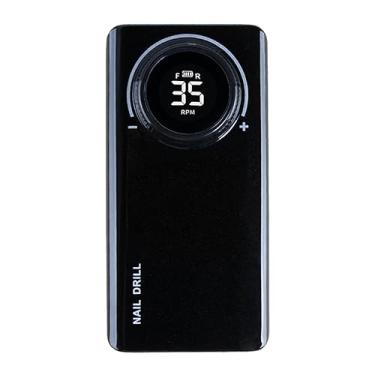 Imagem de Máquina de Broca para Unhas Elétrica Portátil com 35000 RPM Taxa Rotação Ajustável Conjunto Ferramentas Cabeças Lixamento Substituíveis Display LCD Ba