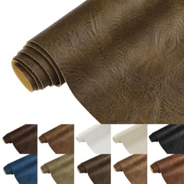 Imagem de Tecido de couro sintético, tecido de estofamento macio de 1,0 mm de espessura da The Yard 139,7 cm de largura, folhas de couro PU para costura artesanal capa de carteira de assento de cadeira, 1 jarda